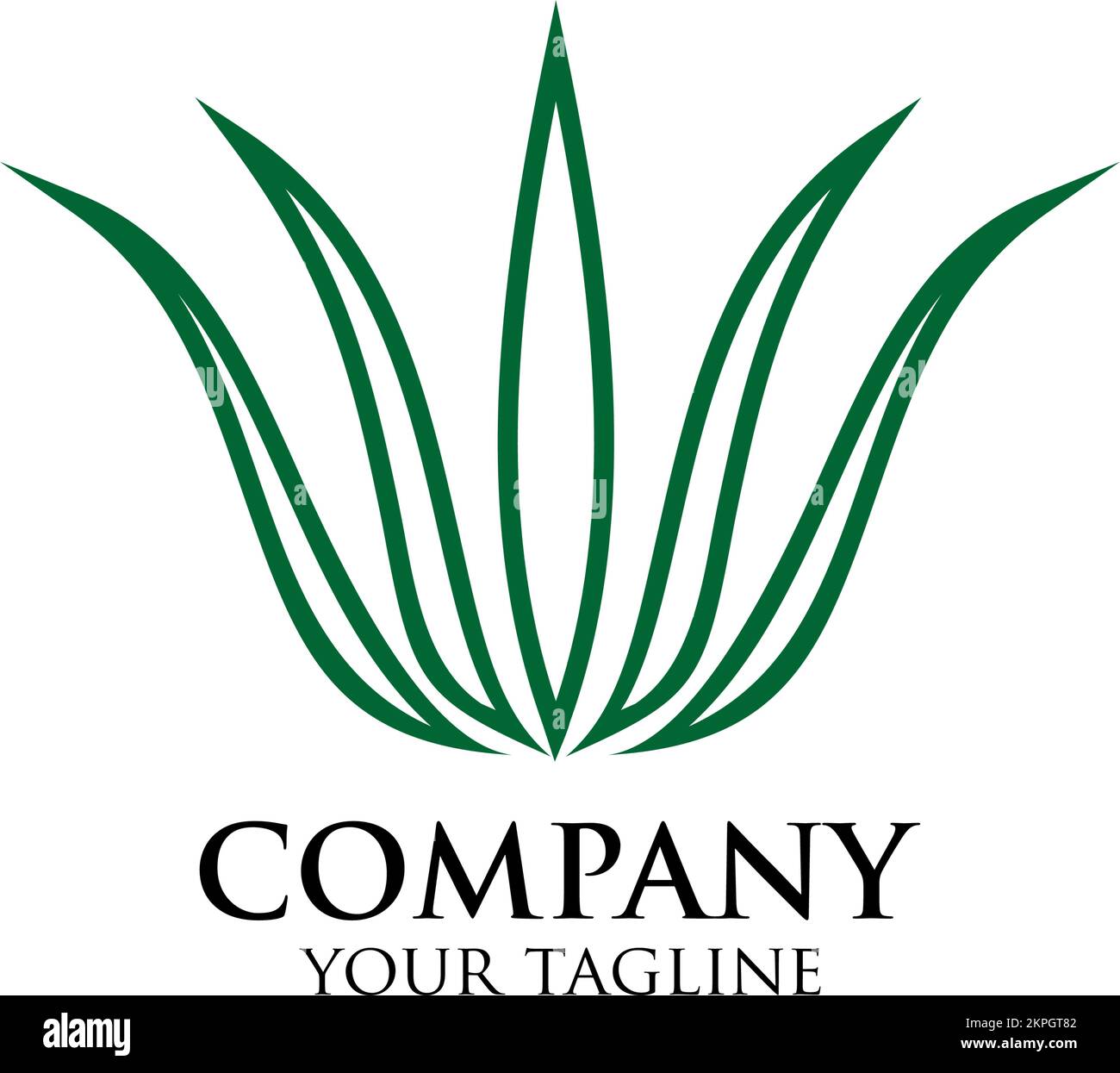 A vector illustration of plant leaves for a company's logo design with