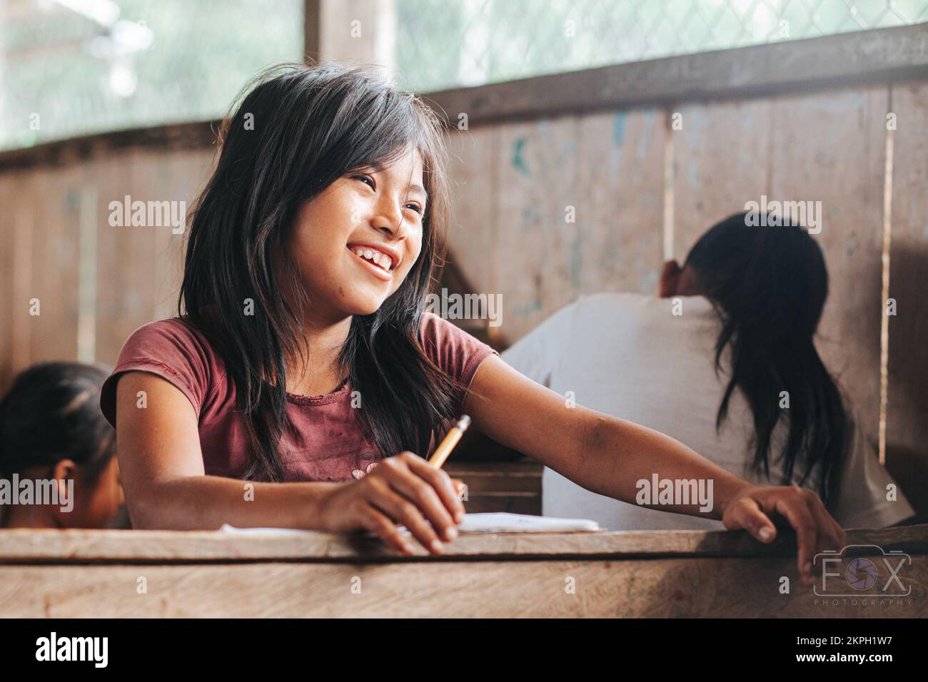 Indigenous Children in School Stock Photo