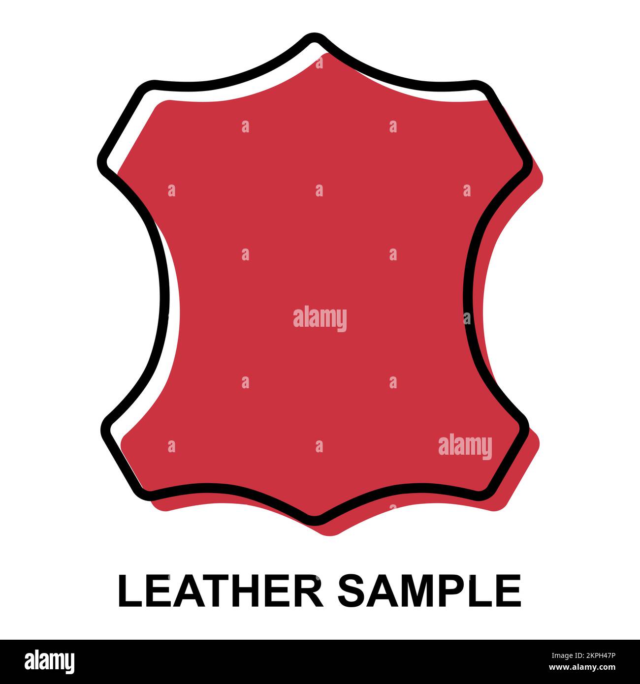 Leather skin fashion icon, animal material graphic sign, texture design