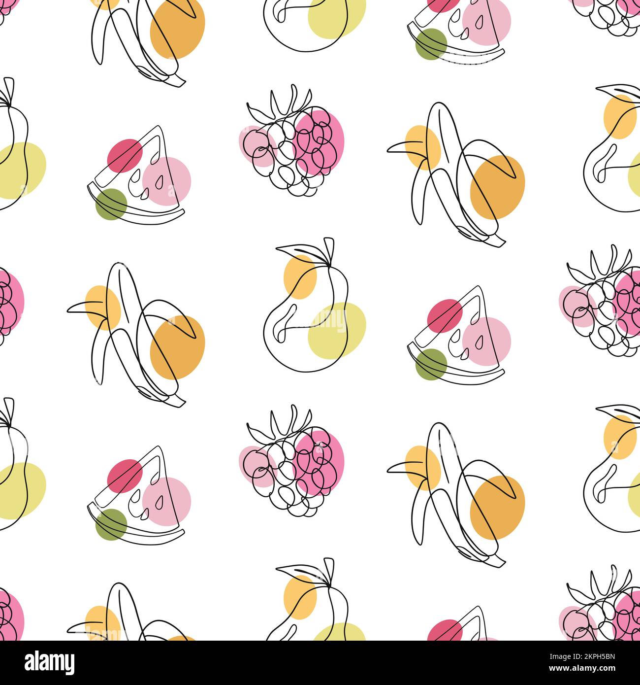 Tropical Fruit Vector Seamless pattern Stock Vector