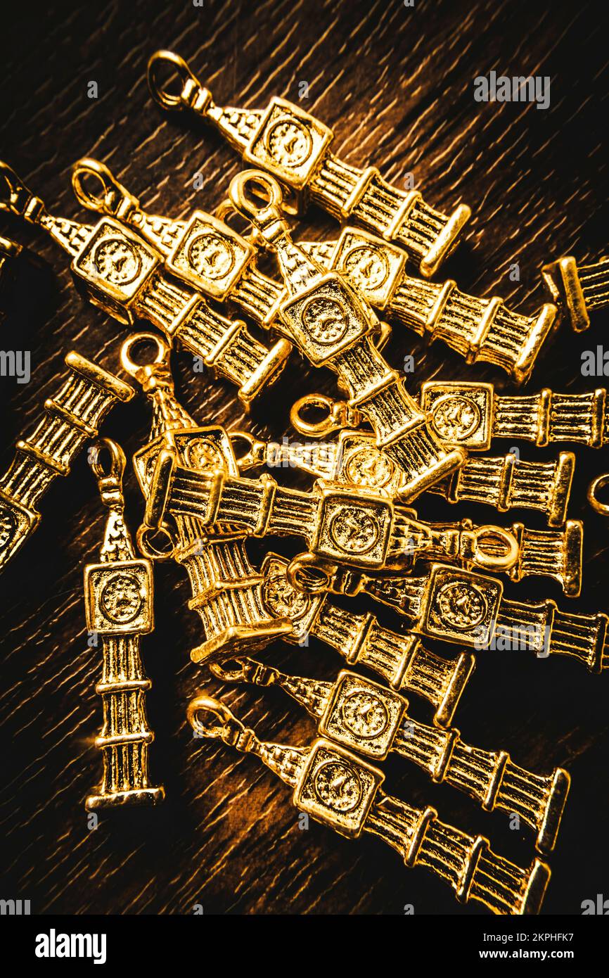 English old world charms in an abstract of monumental Big Ben Icons. A