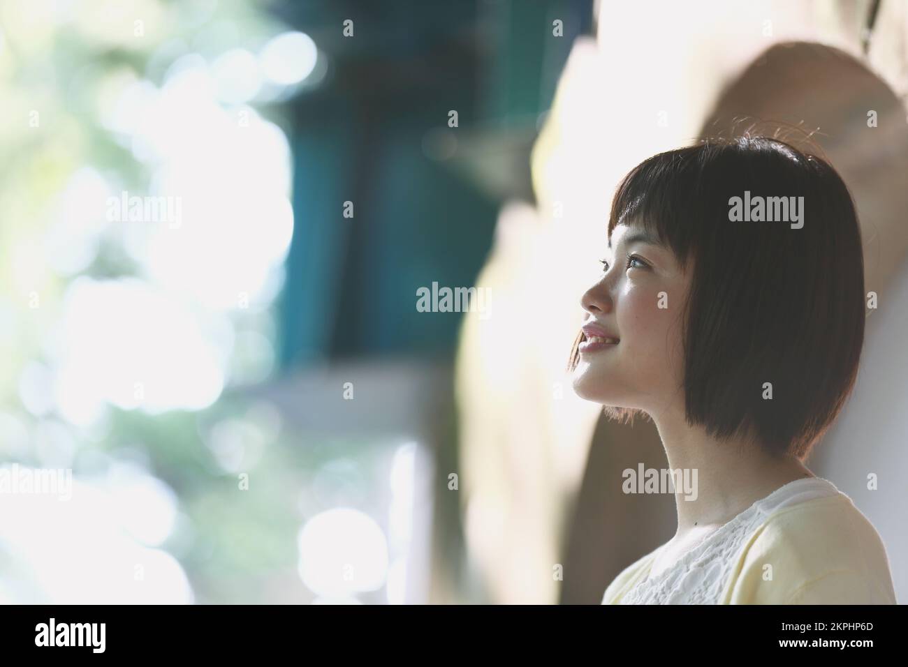 Young Japanese woman taking a walk Stock Photo - Alamy