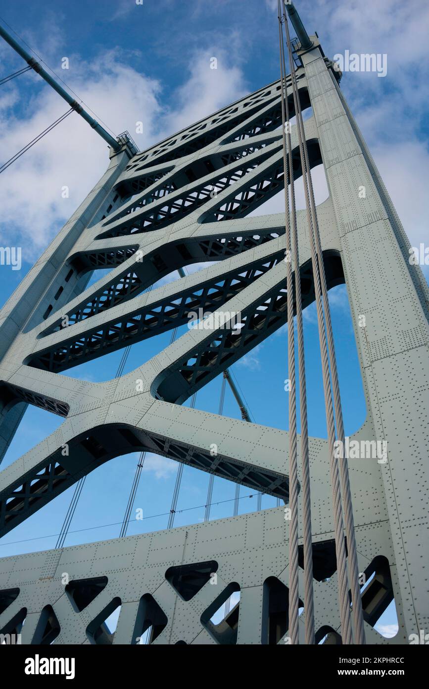 Ben Franklin Bridge in Philadelphia Stock Photo