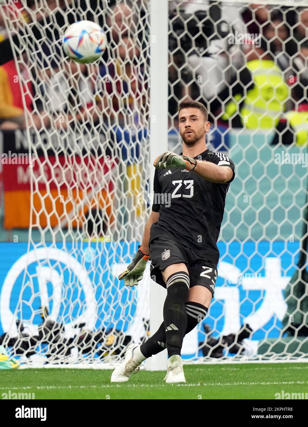 Spain goalkeeper Unai Simon during the FIFA World Cup Group E match at