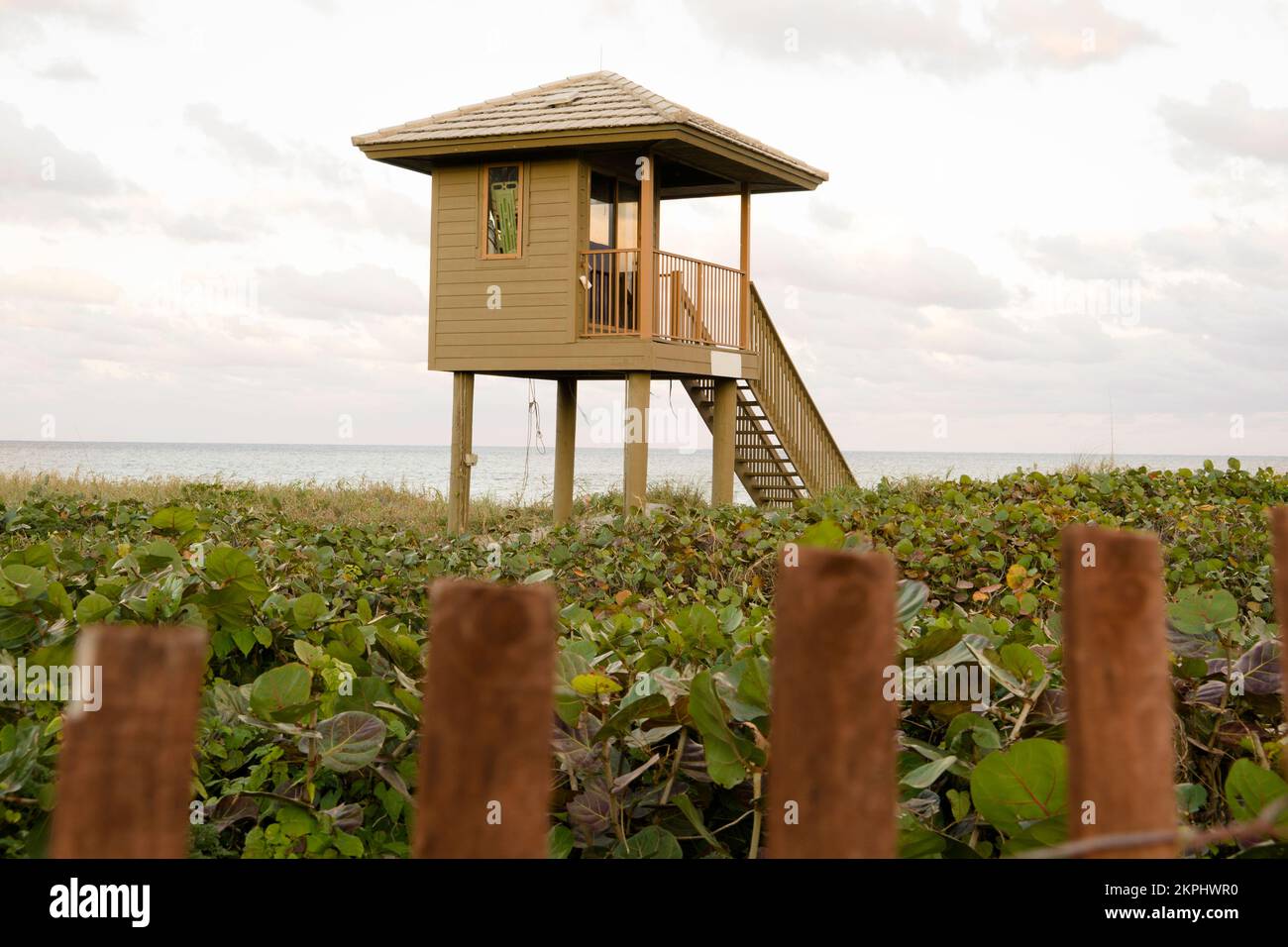 Lifeguard Station in Delray Beach, Florida Stock Photo