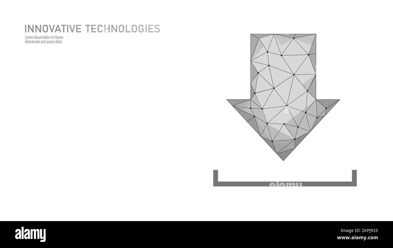 Download arrow low poly sign. Triangle line symbol. Mobile web online ...