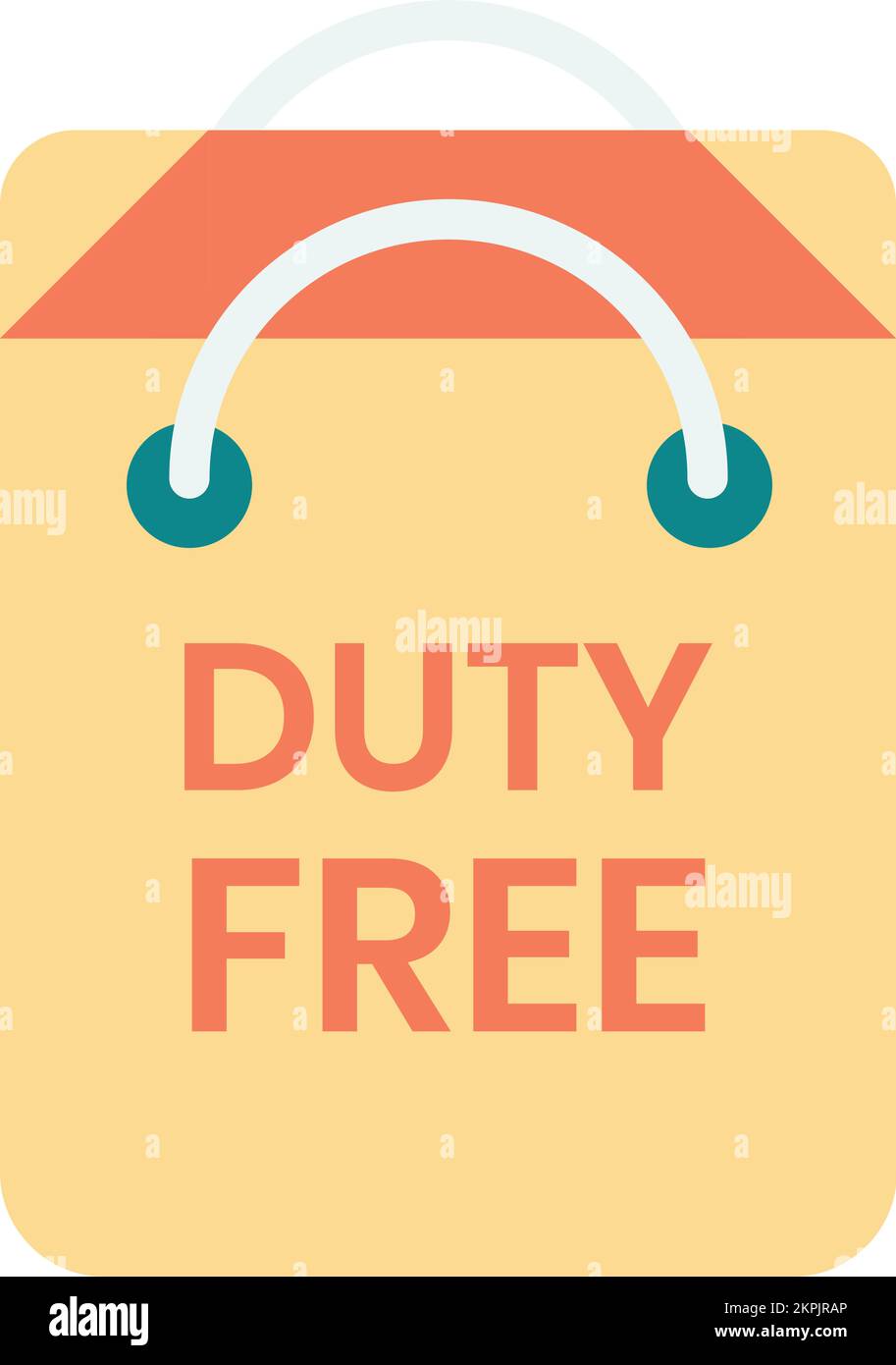 duty free shopping bag illustration in minimal style isolated on