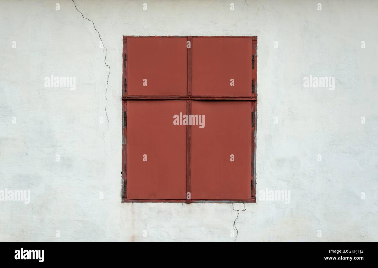 Abstract window with old shutter Stock Photo - Alamy