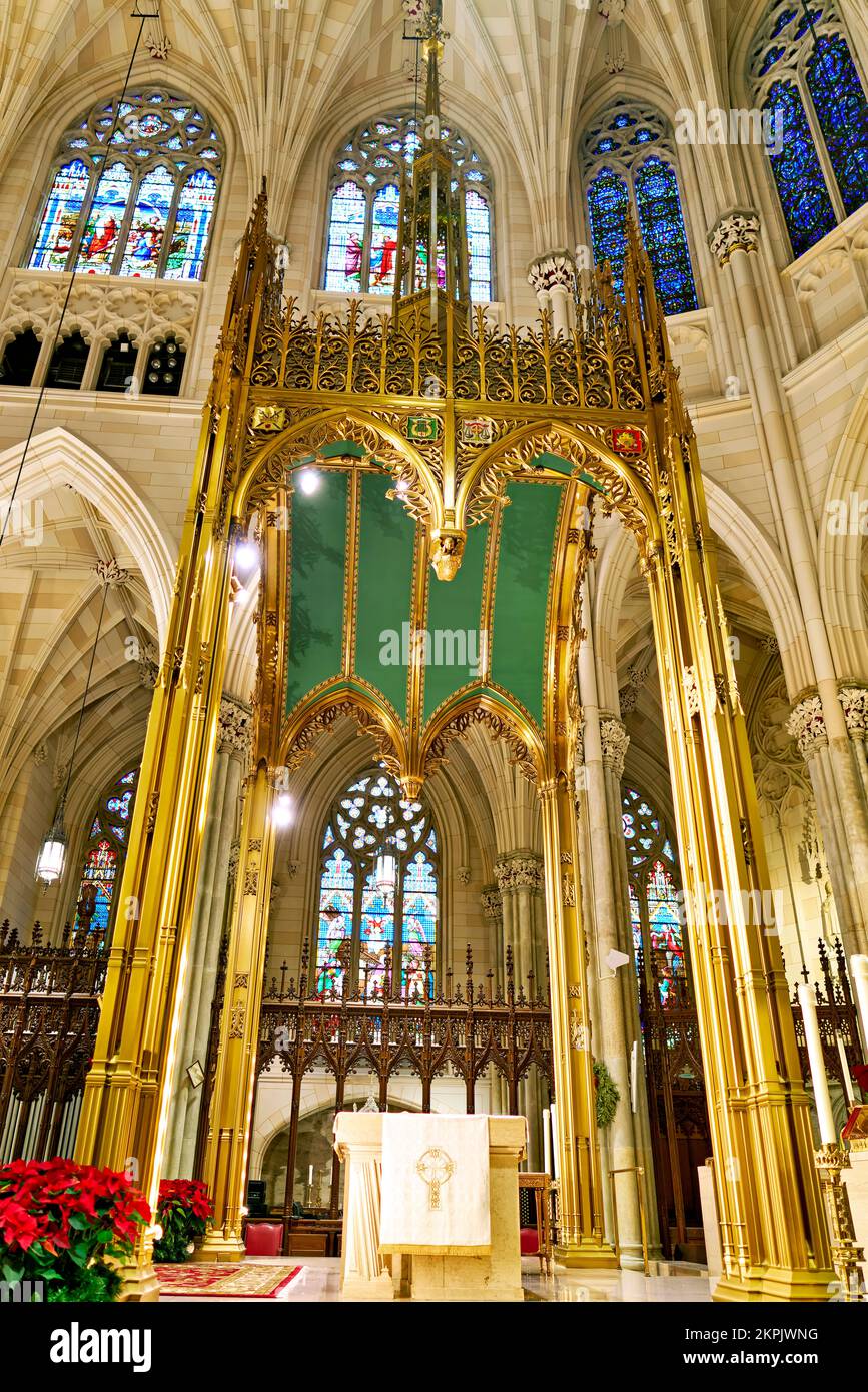 New York. Manhattan. United States. St. Patrick's Cathedral Stock Photo
