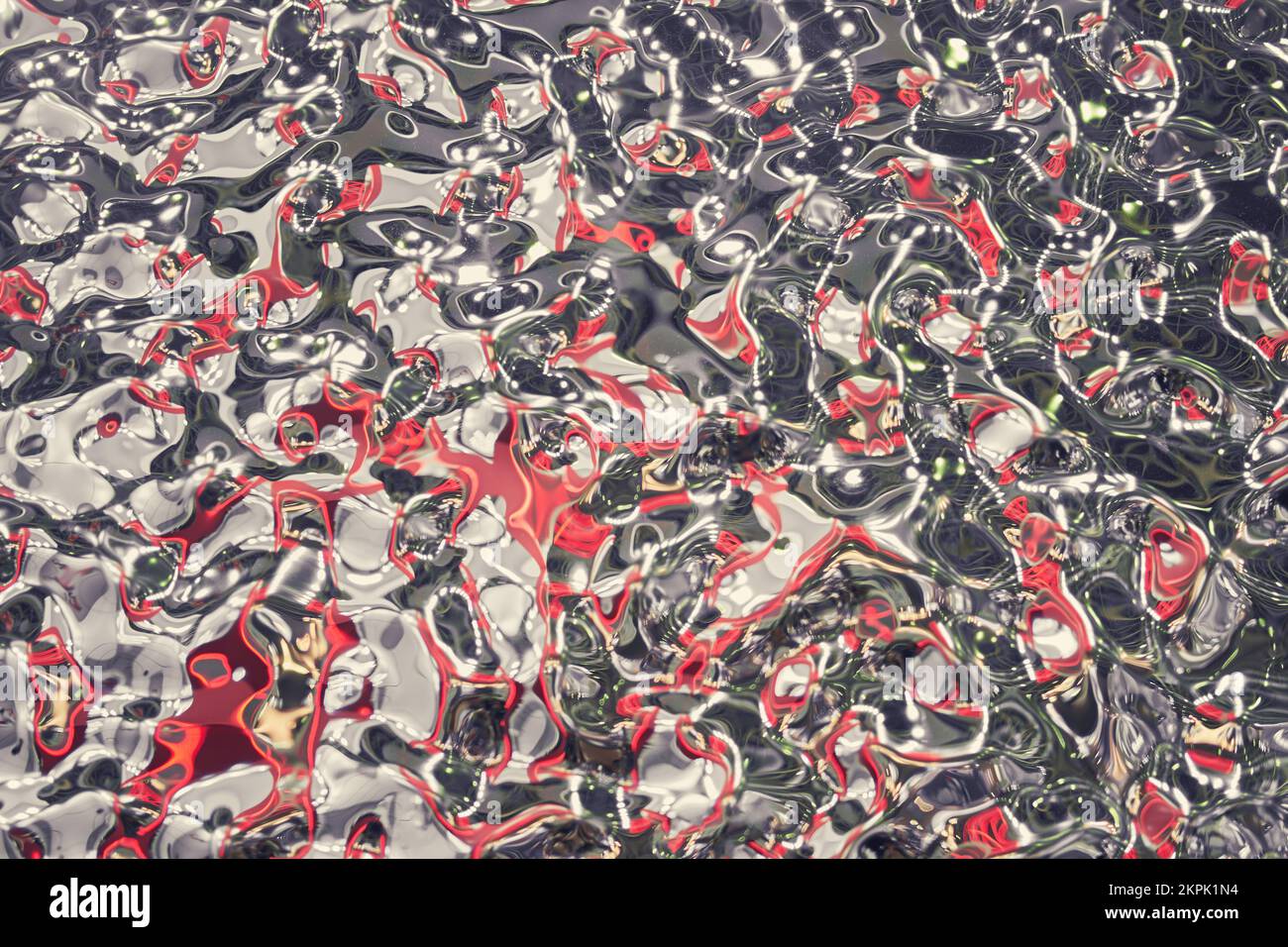 Background of molten metal, liquid steel closeup. Liquid metal texture