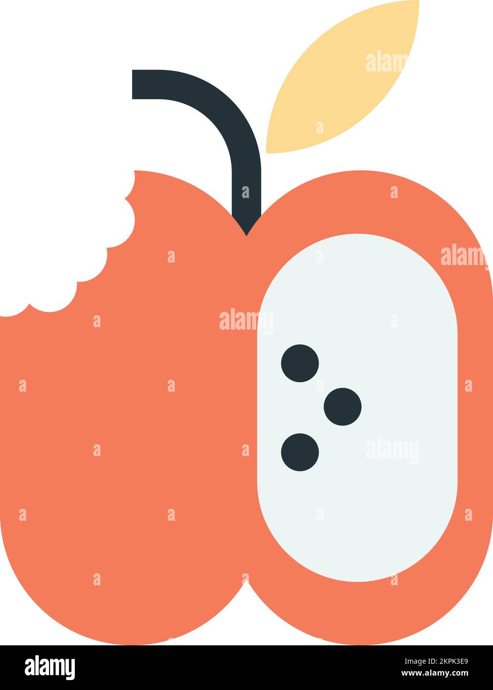 Bitten Apple Fruit Icon