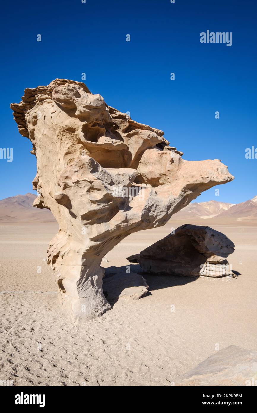 Árbol de Piedra or Rock Tree in the Altiplano or High Plains, Sud Lipez ...