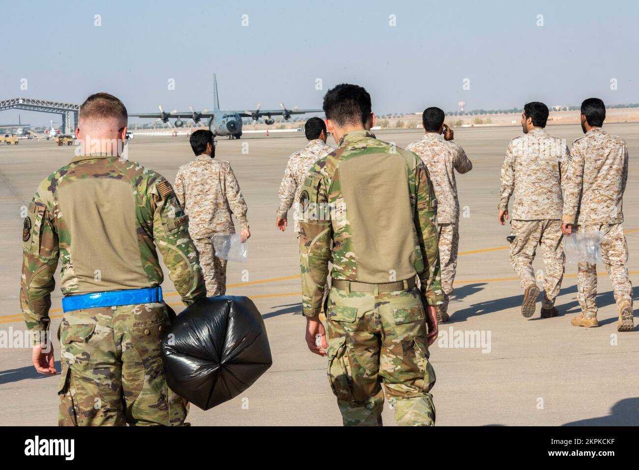 U.S. Air Force Airmen assigned to the 378th Air Expeditionary Wing ...