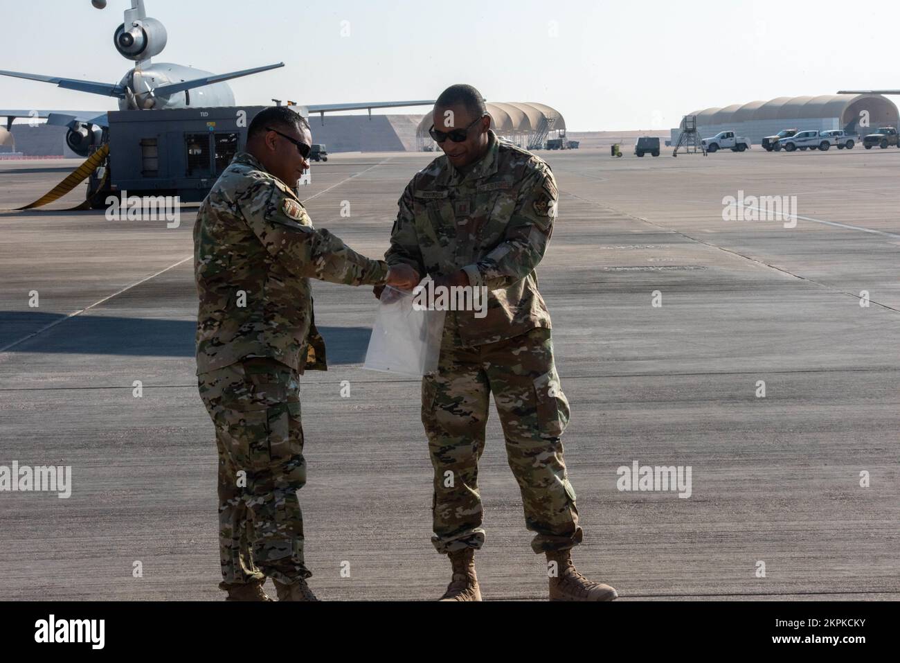 U.S. Air Force Airmen assigned to the 378th Air Expeditionary Wing ...