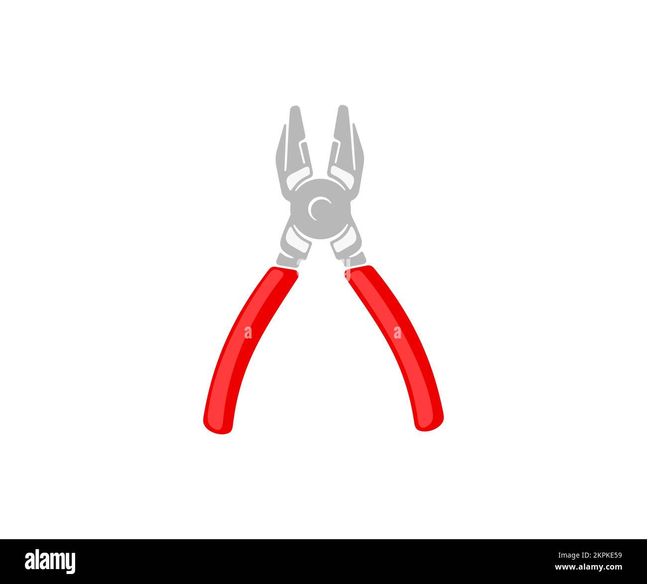 Pliers, groove pliers, tool, for holding, clamping and tightening, graphic design. Work and construction tool, electrical, renovation, repair Stock Vector
