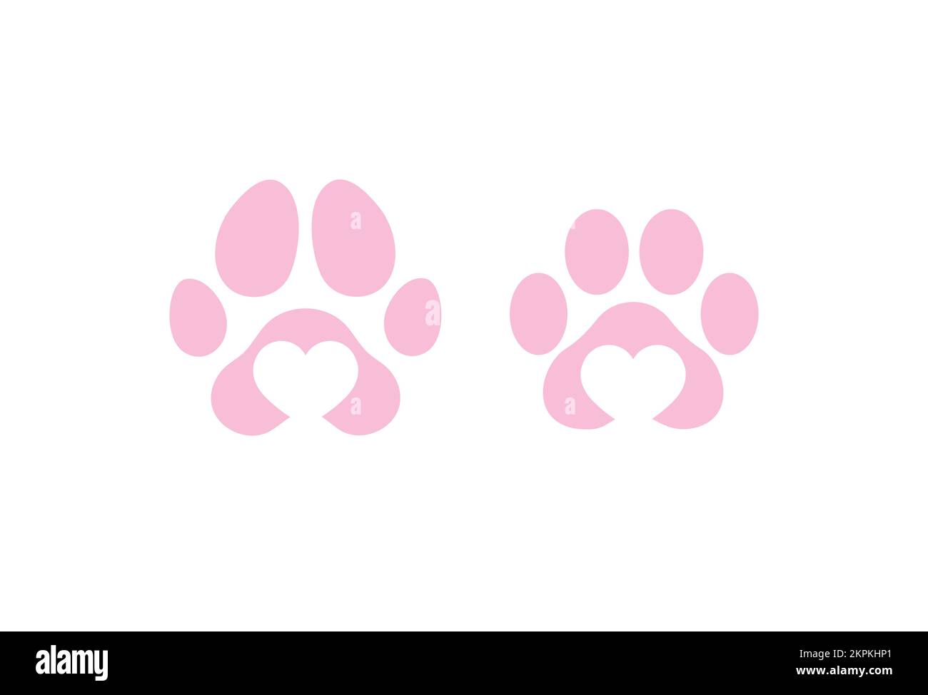 Cute Cat, paws - logo, symbol, protect sign Stock Vector