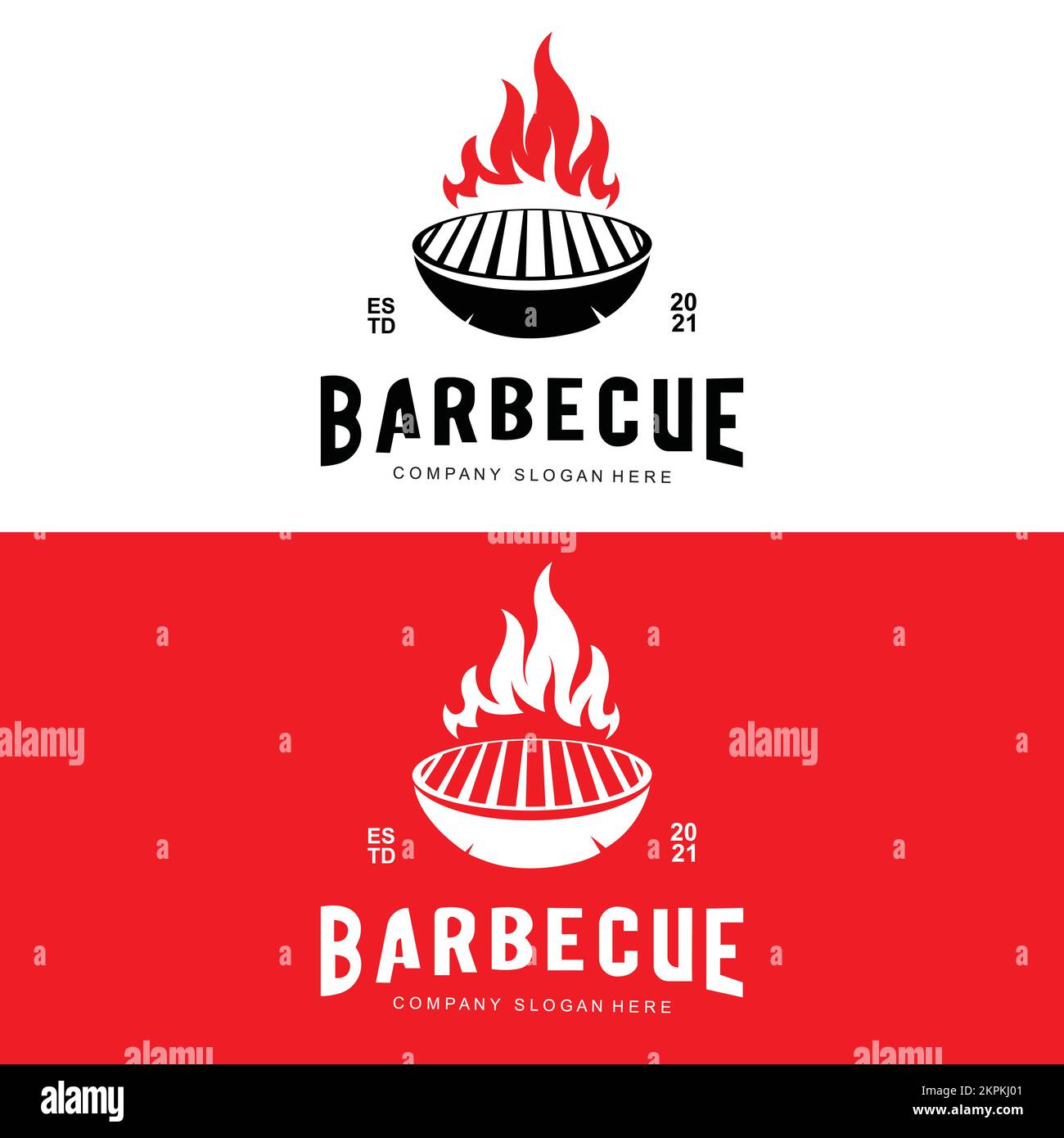 Barbeque Grill Logo, Grilled Food Vector, Design Suitable For