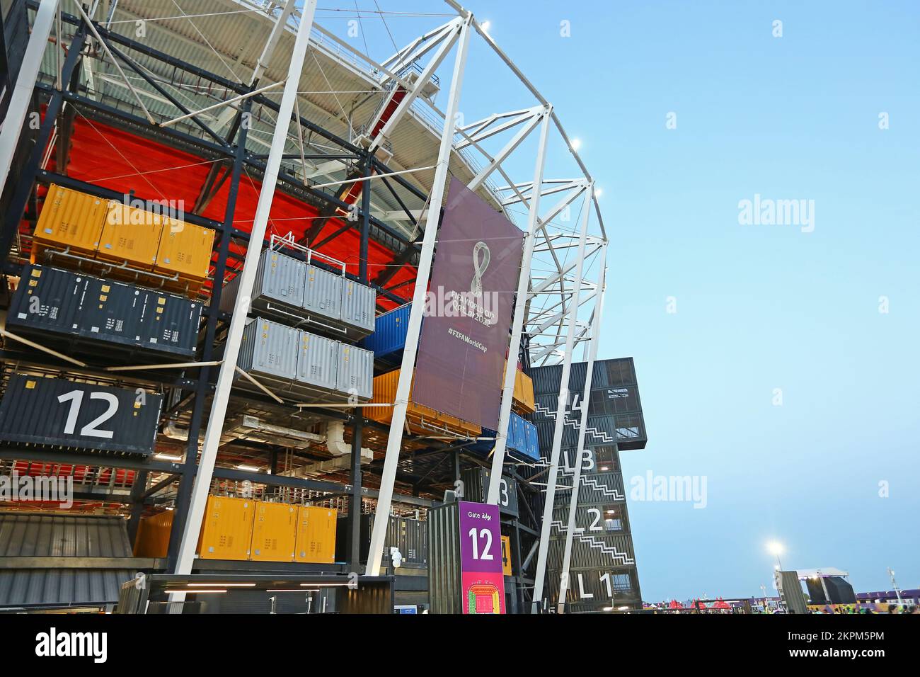 Doha, Qatar. 28th Nov, 2022. View of the 974 Stadium, moments before the match between Brazil and Switzerland, for the 2nd round of Group G of the FIFA World Cup Qatar 2022, this Monday, 28. 30761 (Heuler Andrey/SPP) Credit: SPP Sport Press Photo. /Alamy Live News Stock Photo