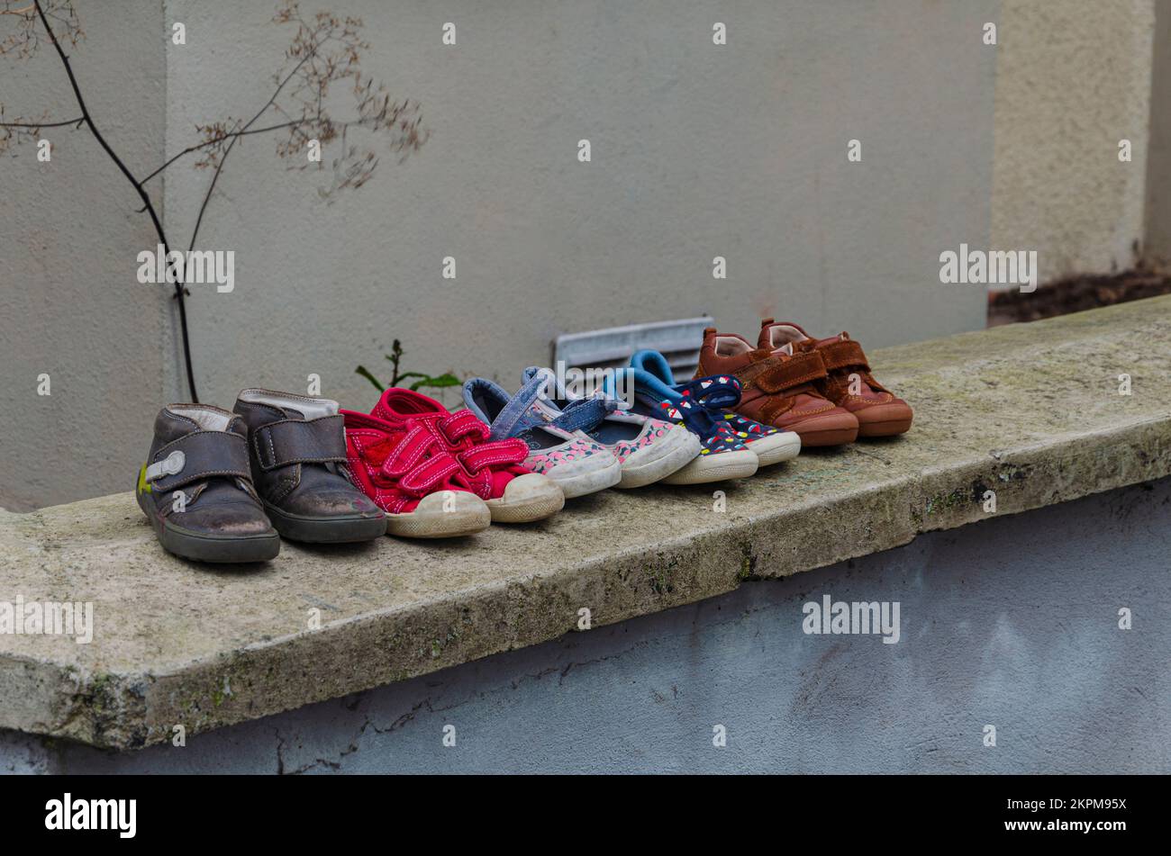 Shoes on wall in bristol hires stock photography and images Alamy