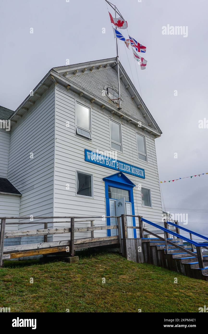 Twillingate, Newfoundland, Canada: Wooden Boat Builder Museum and Workshop. Stock Photo