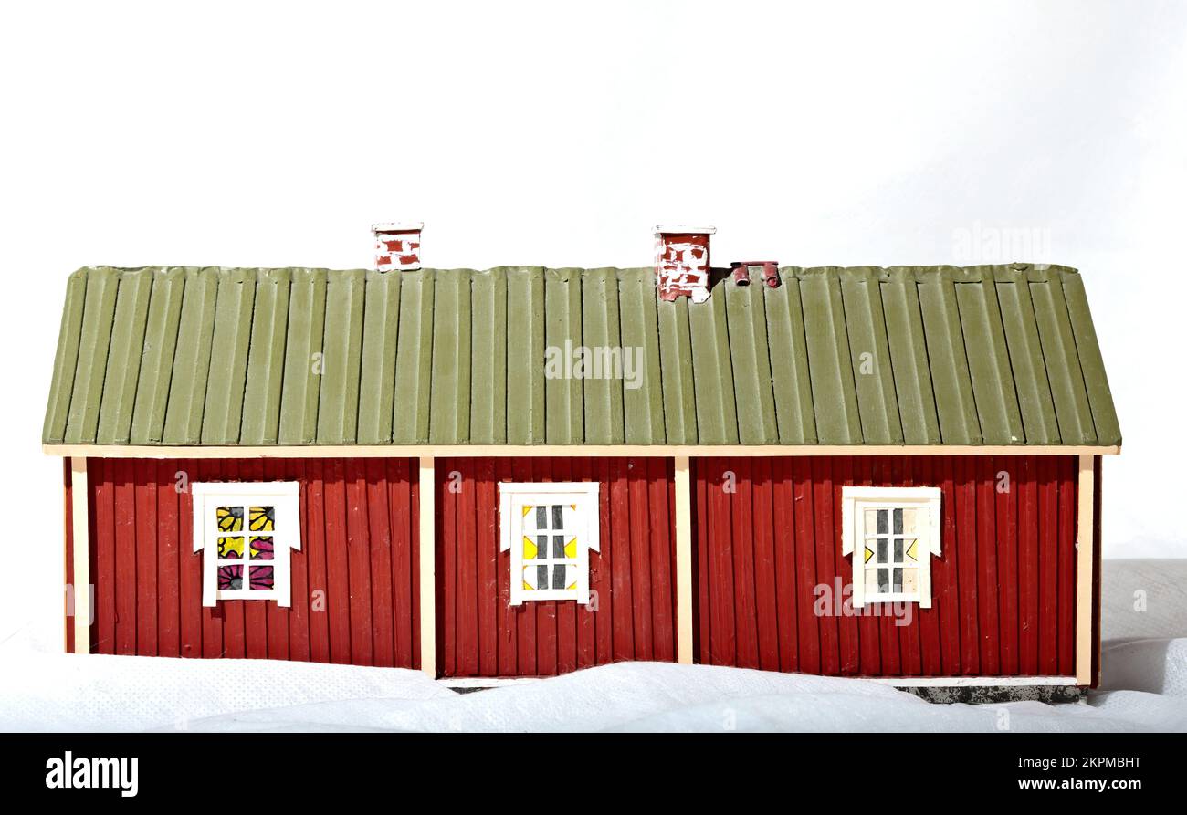 Small scale model house with white background Stock Photo Alamy