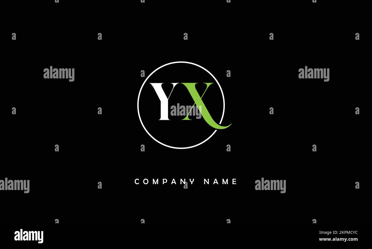 YX, XY Abstract Letters Logo Monogram Stock Vector