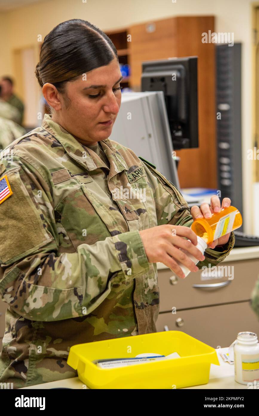 U s army corporal china bell pharmacy outpatient student prepares