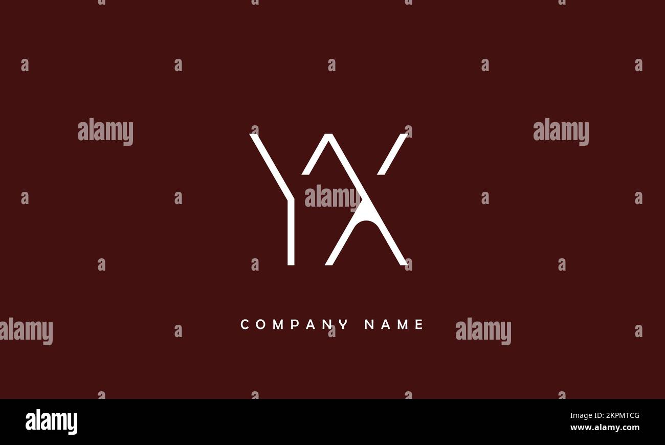YX, XY Abstract Letters Logo Monogram Stock Vector