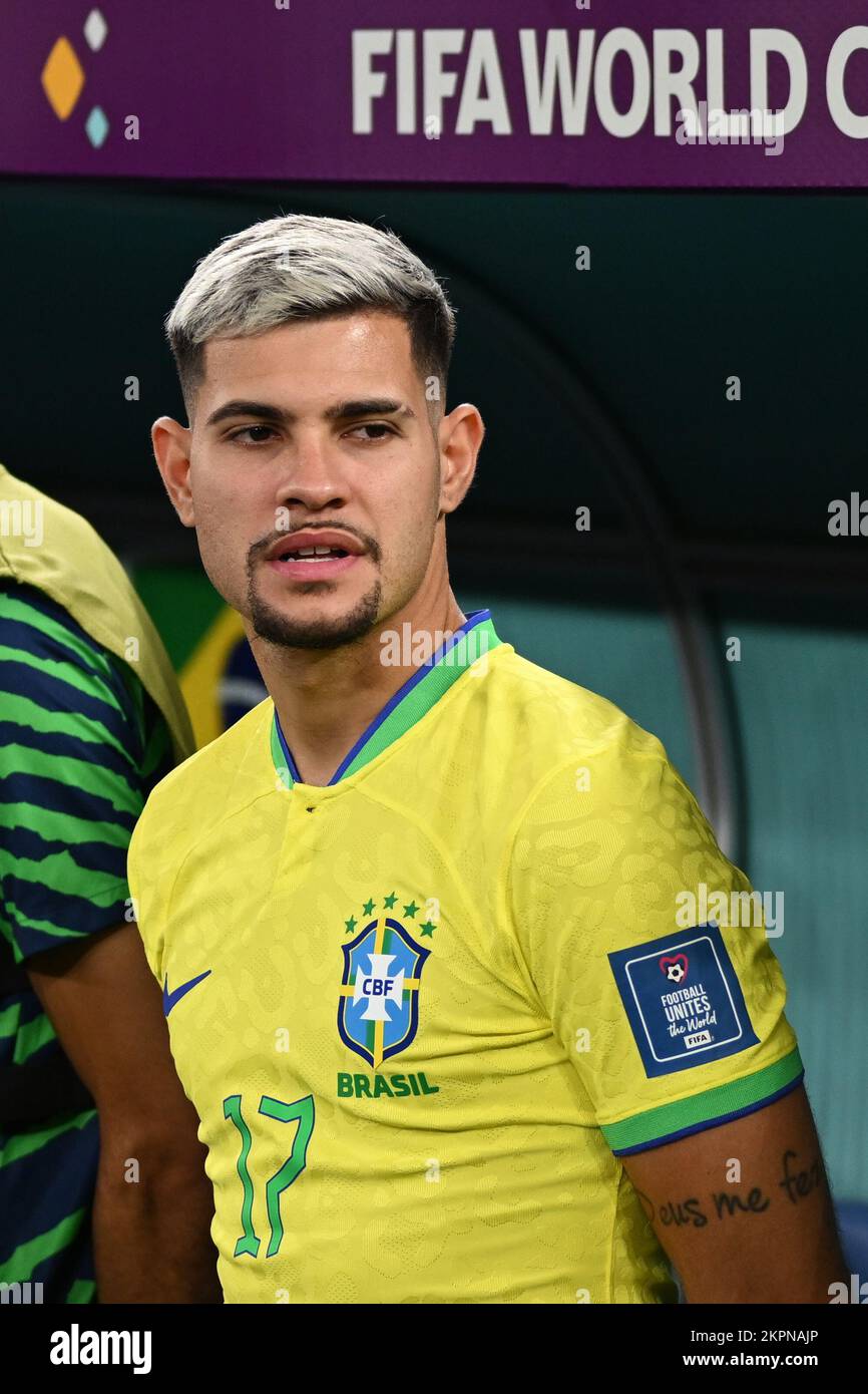 Doha, Qatar. 28th Nov, 2022. Bruno Guimarães of Brazil during a match