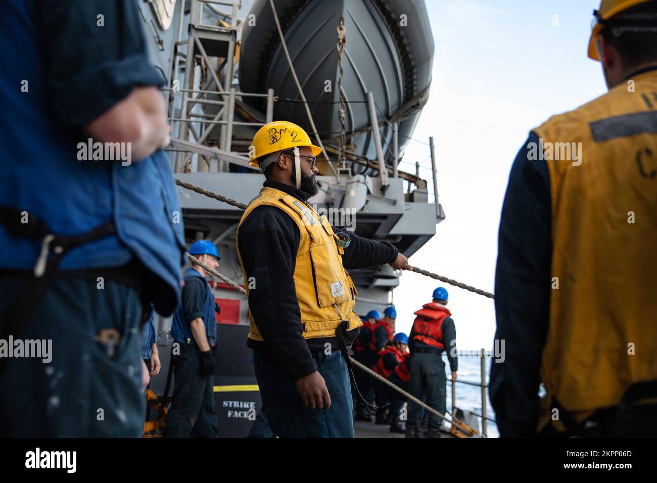 Boatswain’s Mate 2nd Class Justin Smith, assigned to the Ticonderoga