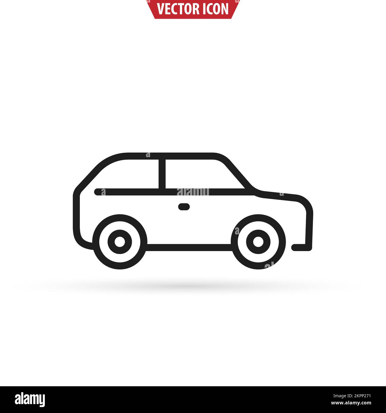 Car SUV line icon. Transport concept. Vector illustration isolated on ...