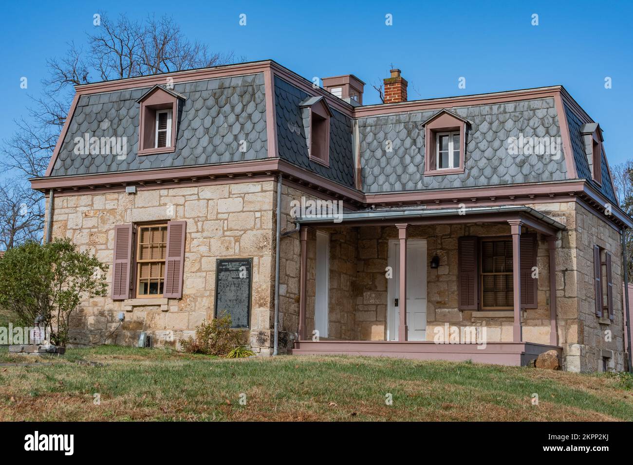 The Superintendents Lodge, Fredericksburg National Cemetery, Virginia USA, Fredericksburg, Virginia Stock Photo