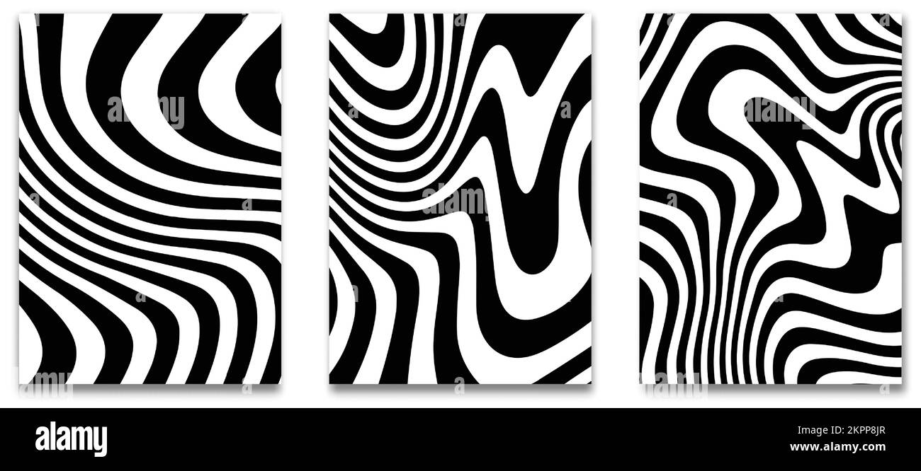 Zebra. Compare Patterns An illustration of three paintings with zebra patterns on them isolated ...