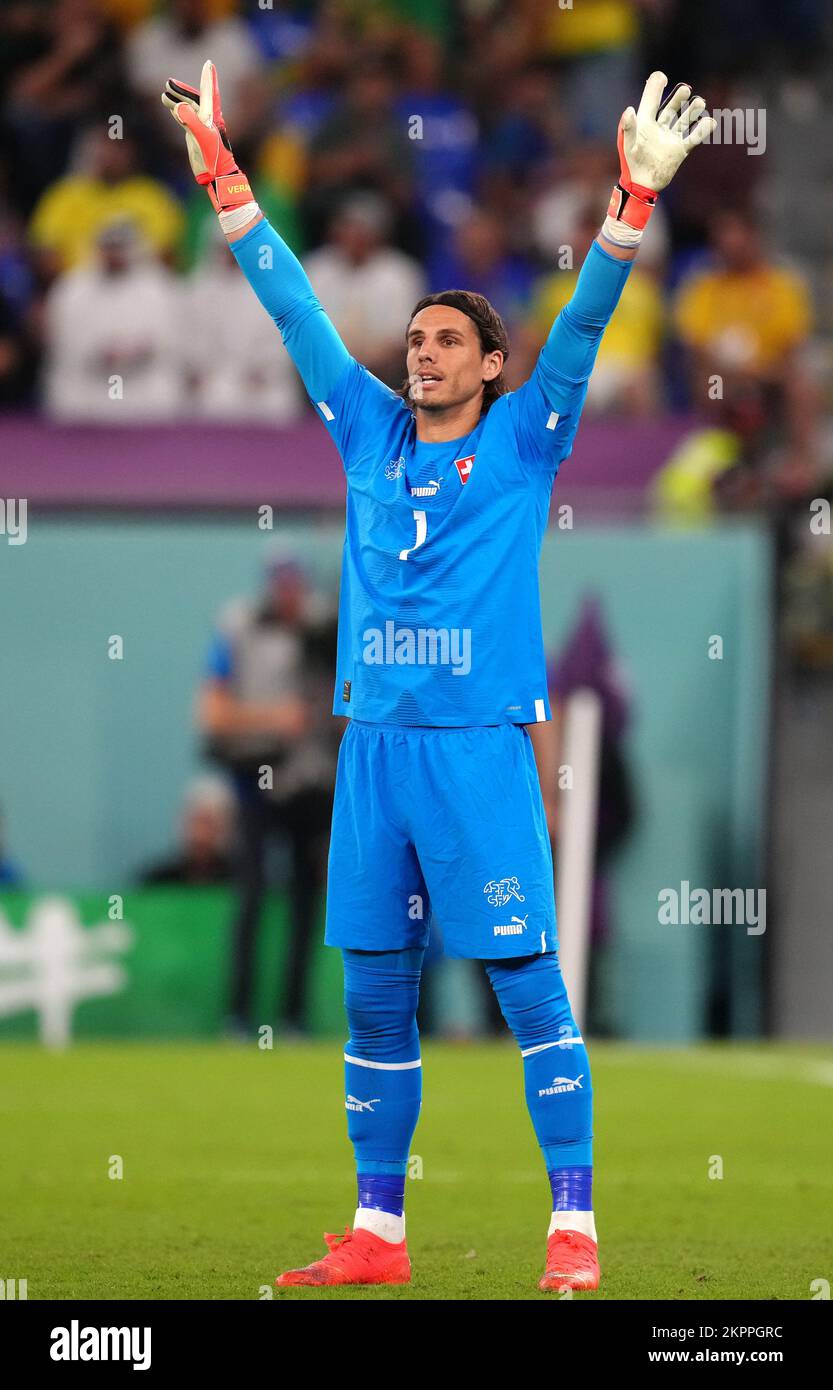 Switzerland goalkeeper Yann Sommer during the FIFA World Cup Group G match at Stadium 974 in Doha, Qatar. Picture date: Monday November 28, 2022. Stock Photo