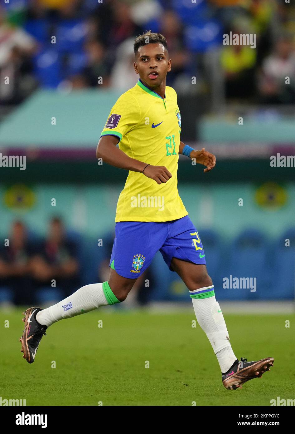 Brazil's Rodrygo during the FIFA World Cup Group G match at Stadium 974 in  Doha, Qatar. Picture date: Monday November 28, 2022 Stock Photo - Alamy