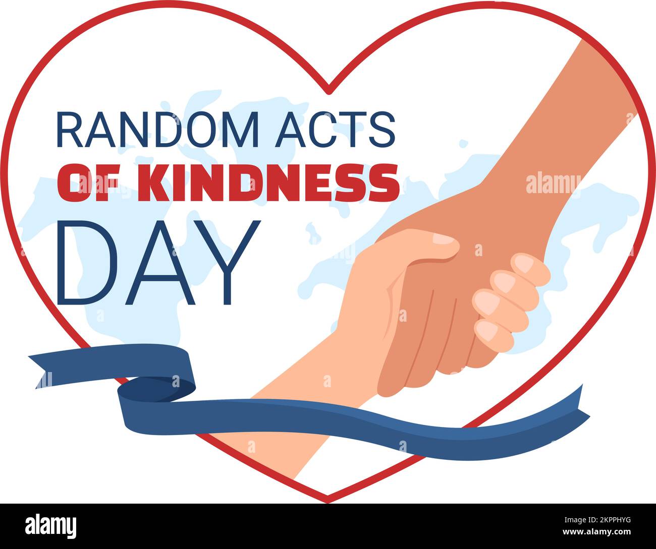 Random Acts Of Kindness On February 17th Various Small Actions To Give Happiness In Flat Cartoon 