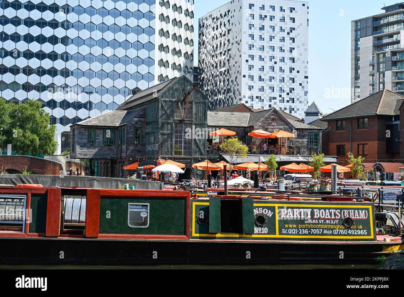 Gas Street Basin in the centre of Birmingham UK and part of the cities waterways Stock Photo
