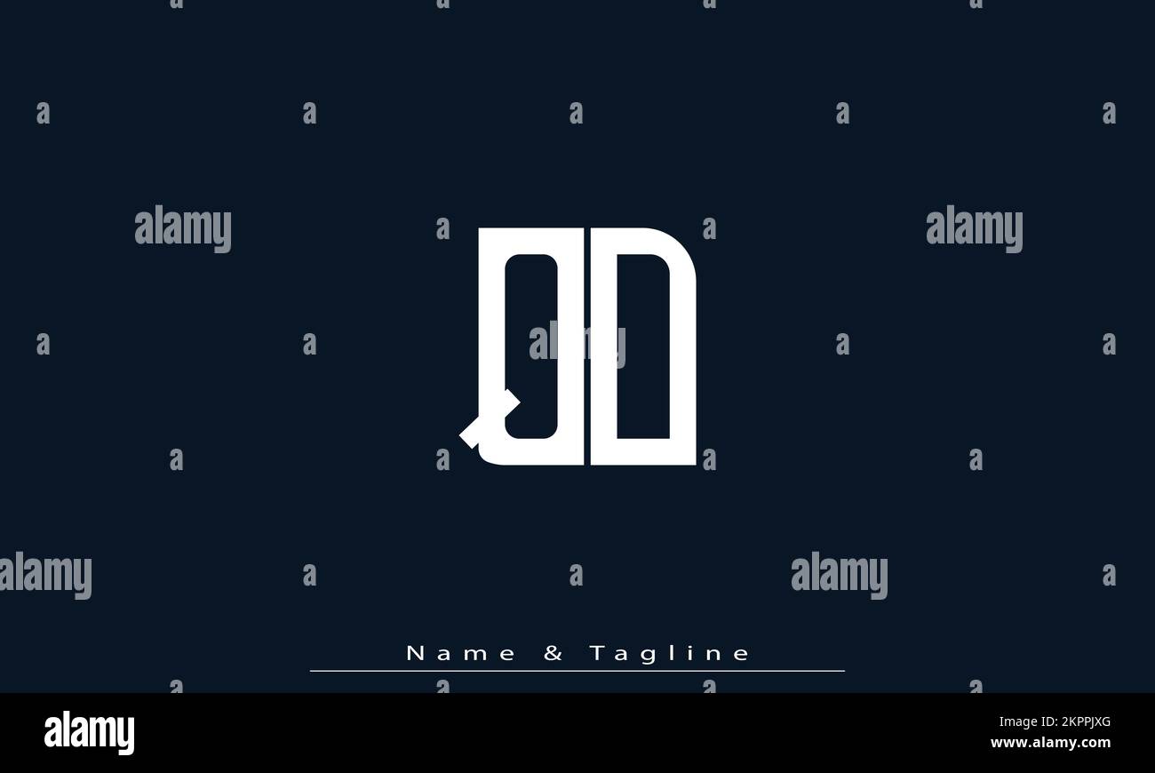 Qd letters Stock Vector Images - Alamy