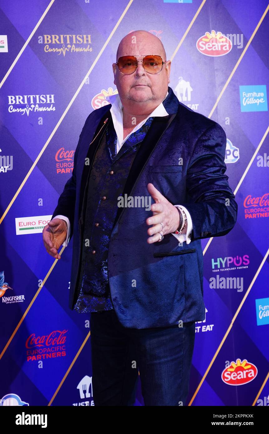 James Whale arrives at the British Curry Awards 2022 at Evolution London. Picture date: Monday November 28, 2022. Stock Photo