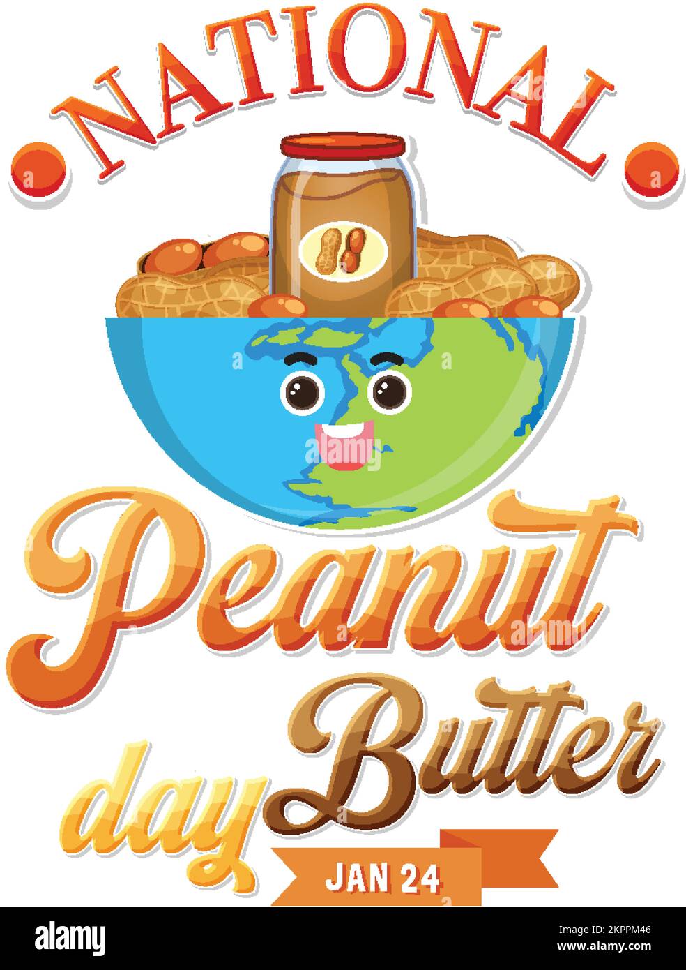 National Peanut Butter Day Banner Design illustration Stock Vector