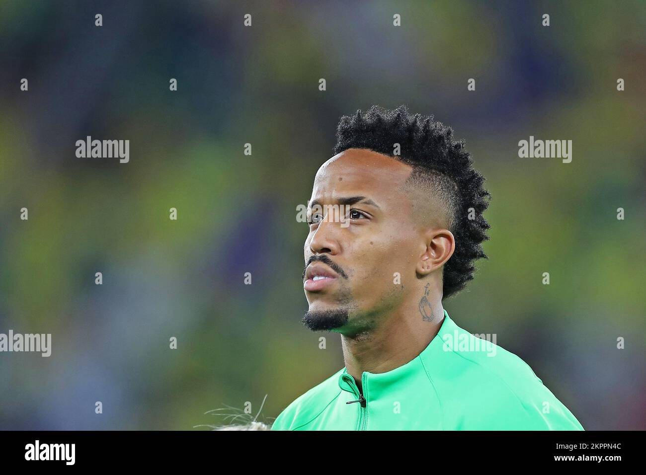 Doha, Qatar. 28th Nov, 2022. Eder Militao do Brasil, moments before the match between Brazil and Switzerland, for the 2nd round of Group G of the FIFA World Cup Qatar 2022, Estadio 974 this Monday 28. 30761 (Heuler Andrey/SPP) Credit: SPP Sport Press Photo. /Alamy Live News Stock Photo