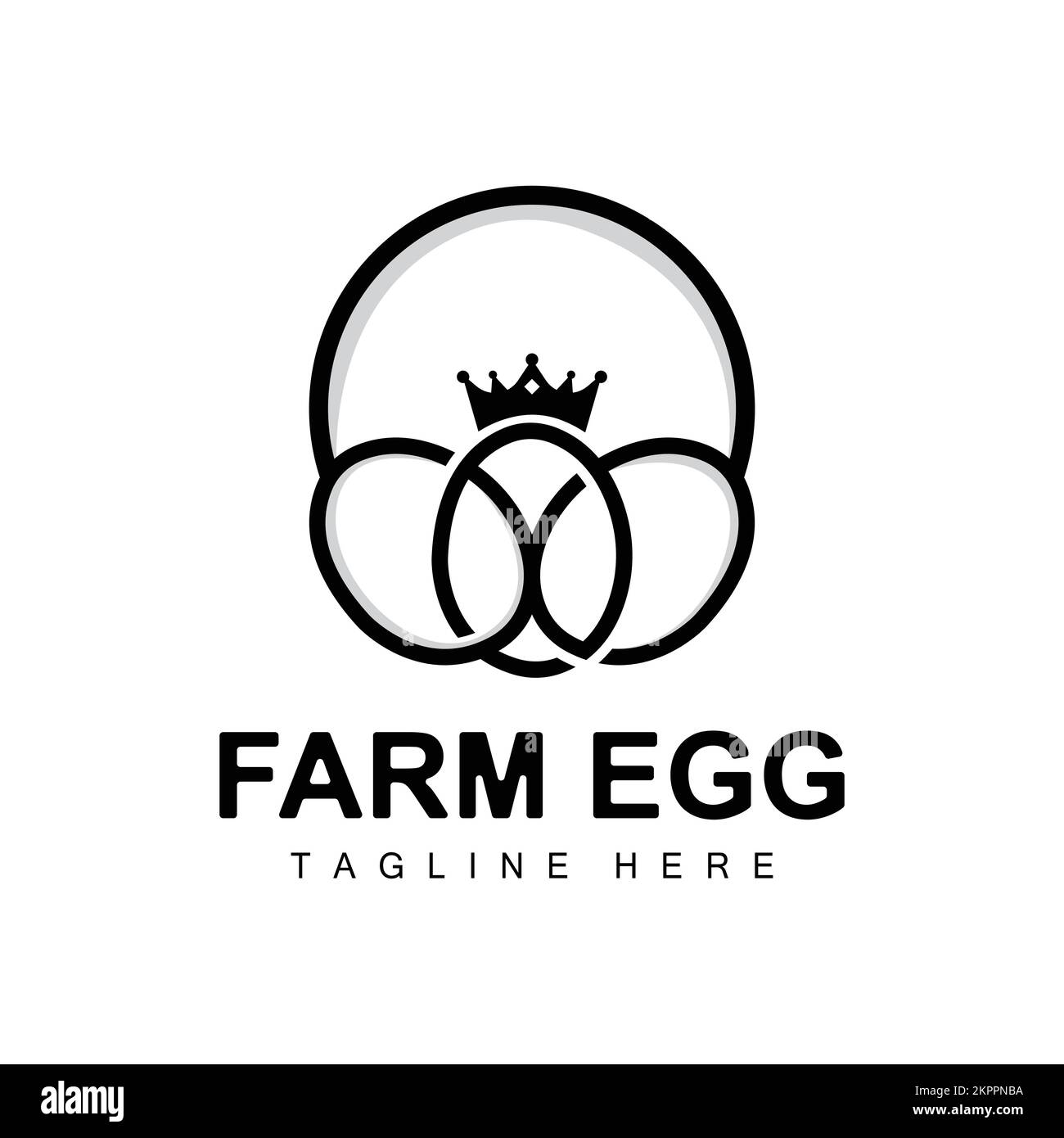 Egg Logo, Egg Farm Design, Chicken Logo, Asian Food Vector Stock Vector