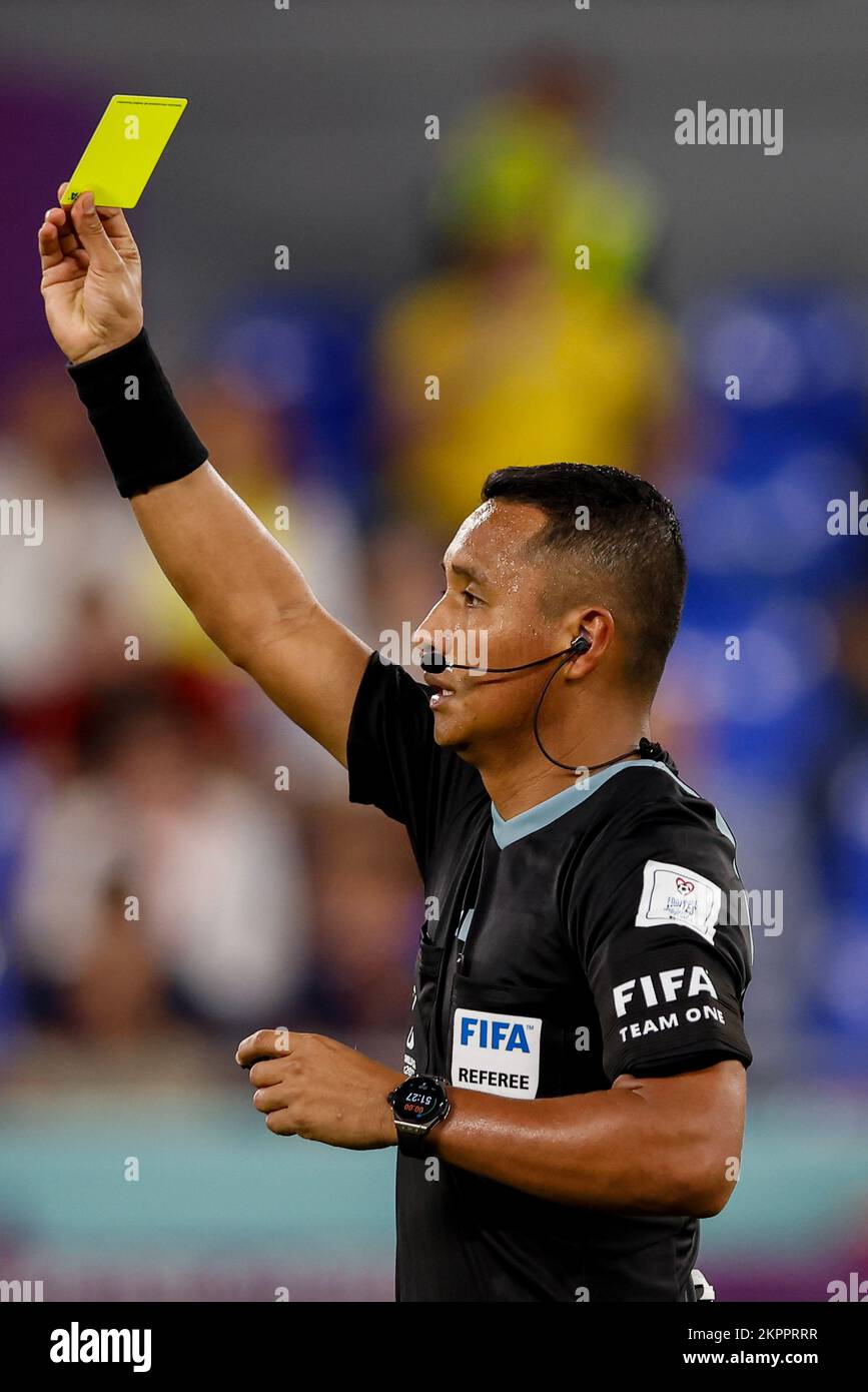 Doha, Qatar. 28th Nov, 2022. Referee Ivan Barton during a match between Brazil and Switzerland, valid for the group stage of the World Cup, held at Stadium 974 in Doha, Qatar. Credit: Marcelo Machado de Melo/FotoArena/Alamy Live News Stock Photo