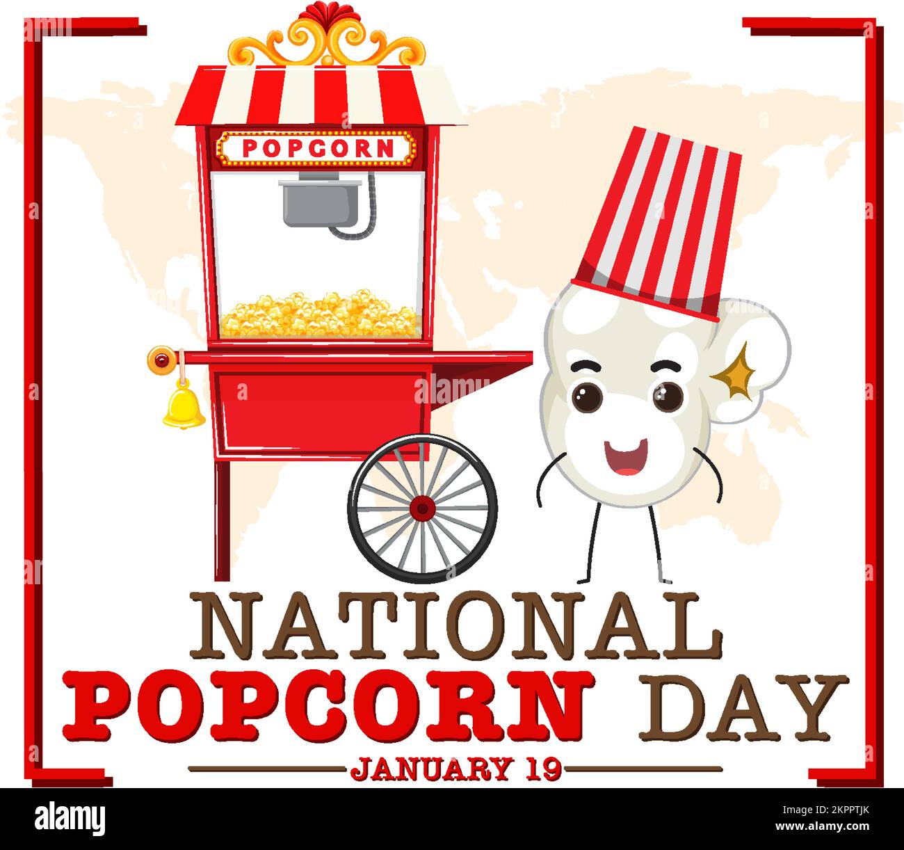 National Popcorn Day Logo Banner illustration Stock Vector Image & Art Alamy