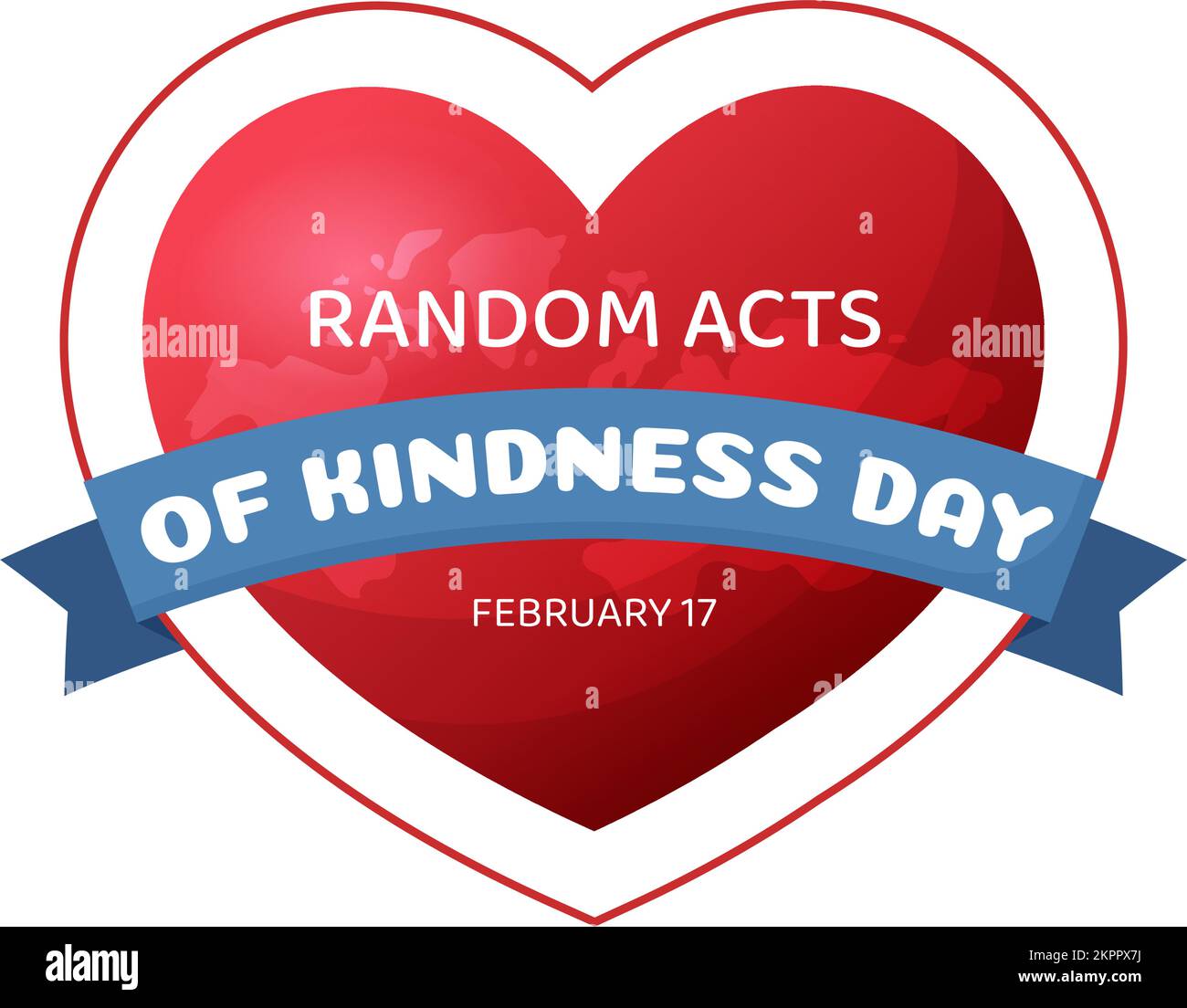 Random Acts of Kindness on February 17th Various Small Actions to Give Happiness in Flat Cartoon Hand Drawn Template Illustration Stock Vector