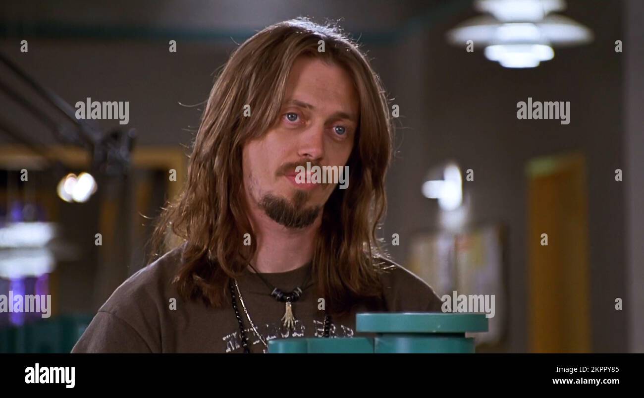 USA. Steve Buscemi in a scene from (C)Twentieth Century Fox film : Airheads  (1994) . Plot: Three band members hoping for a big break head to a radio  station to play their, image size:1300x803