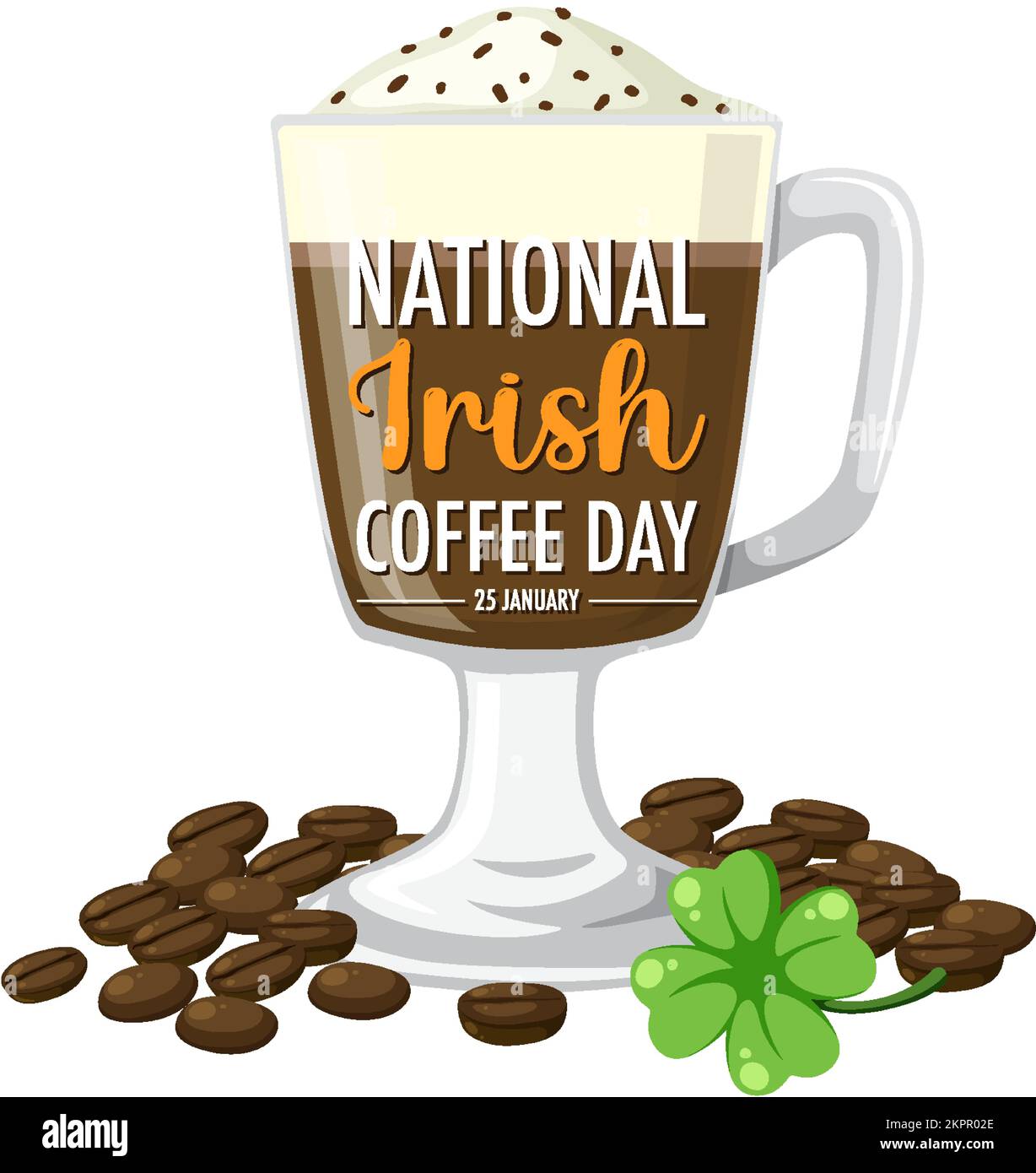 National Irish Coffee Day Banner Design illustration Stock Vector Image