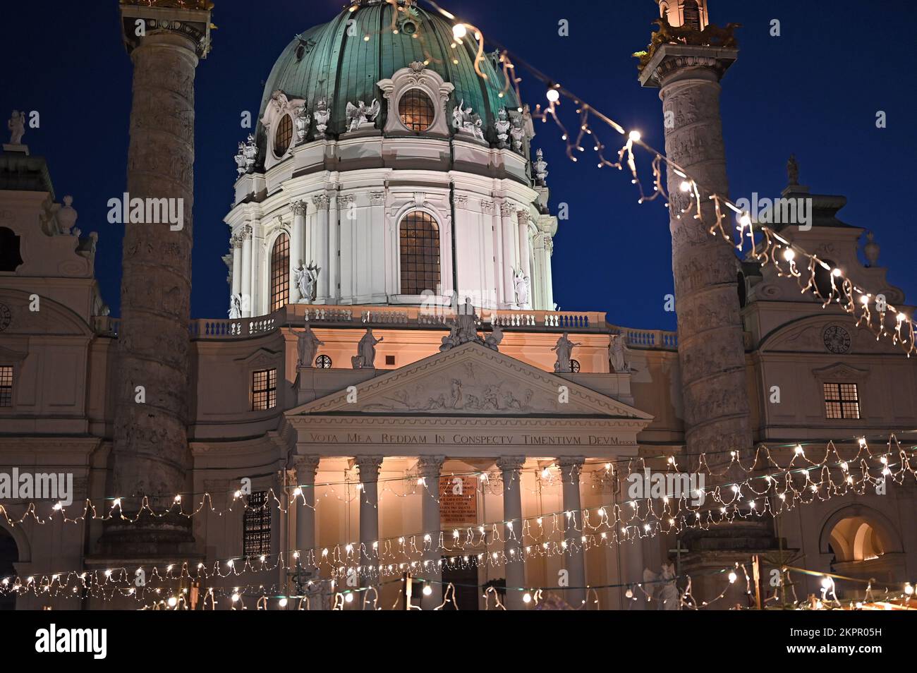 Church of St.Charles Karlskirche Christmas season Stock Photo Alamy