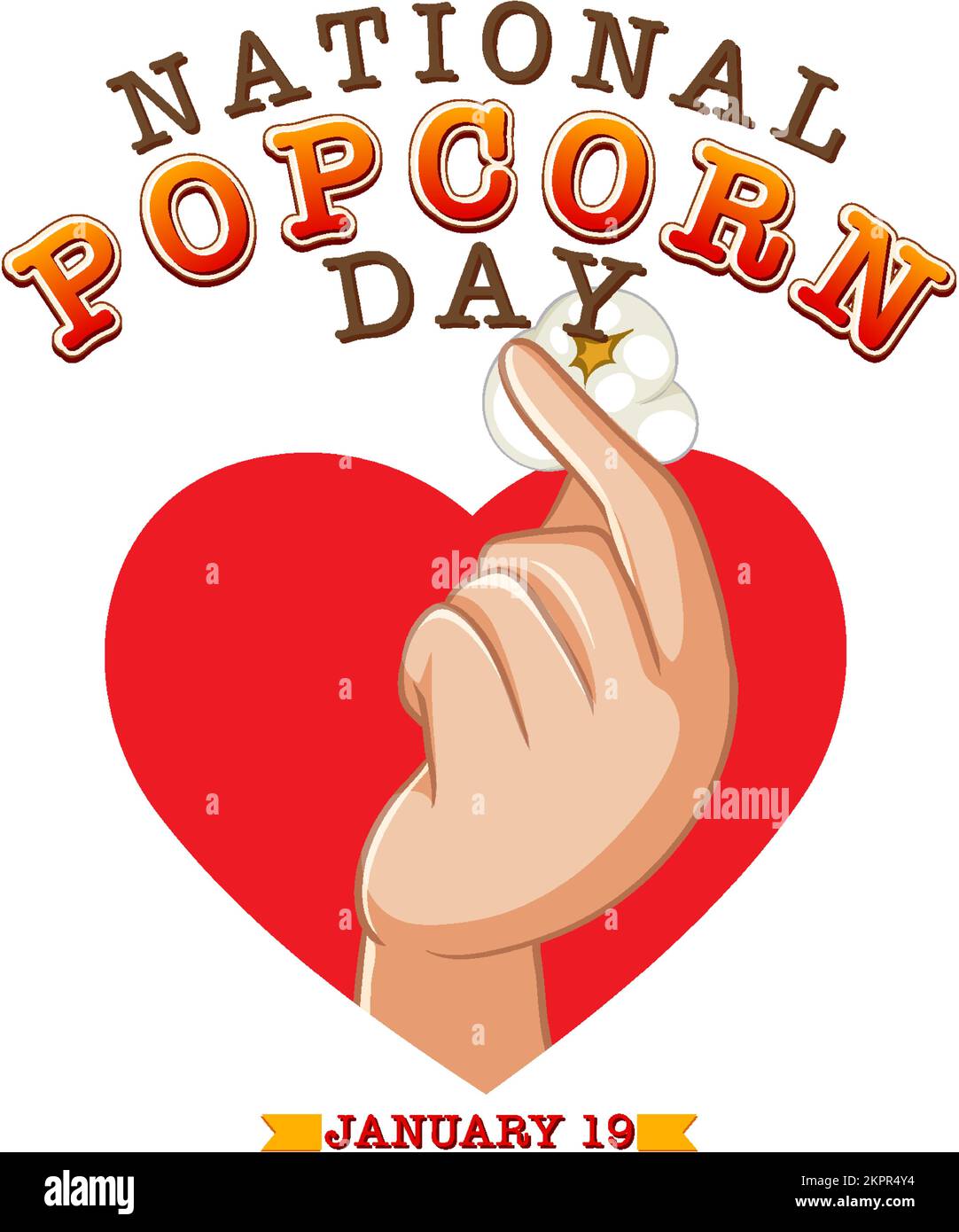National Popcorn Day Logo Banner illustration Stock Vector Image & Art