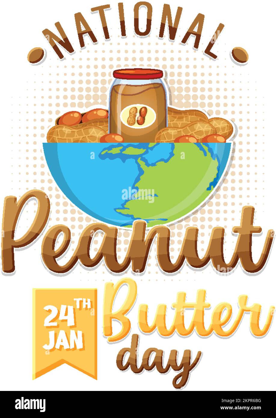 National Peanut Butter Day Banner Design illustration Stock Vector